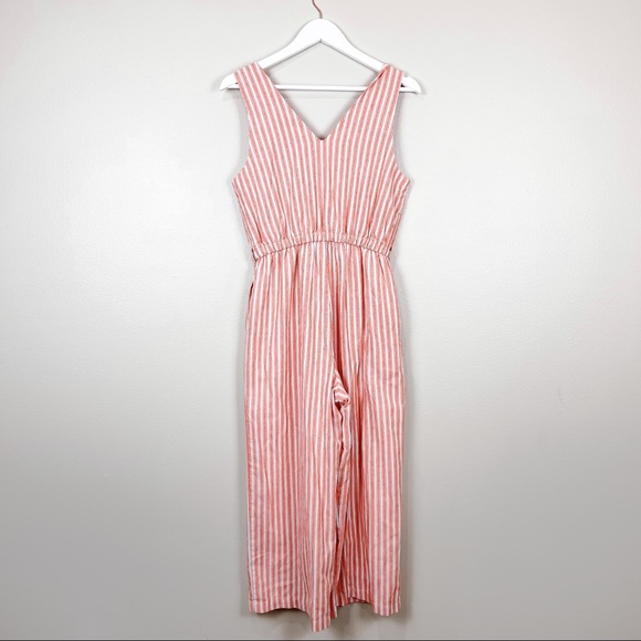 MINKPINK By Revolve Check Jumpsuit Orange & White Size Medium - Picture 4 of 4